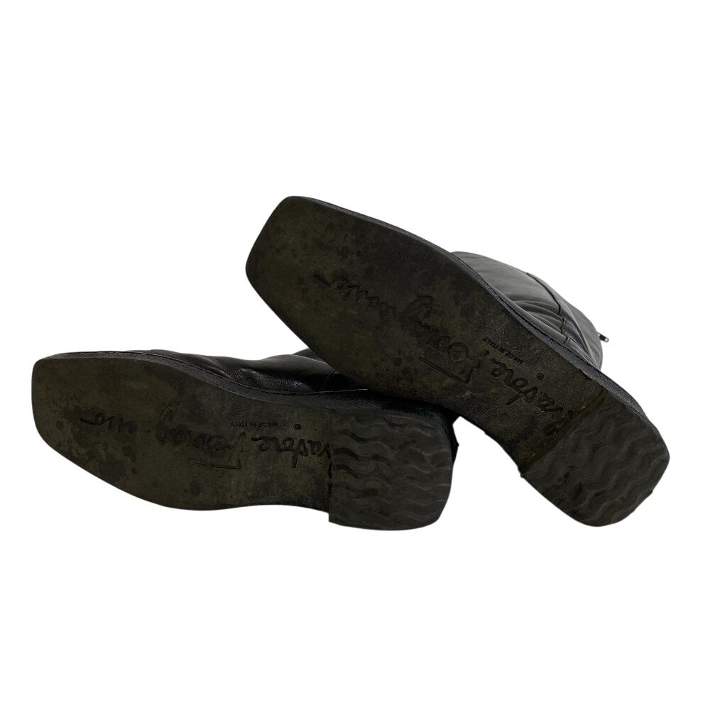 Salvatore Ferragamo leather boots black leather Used