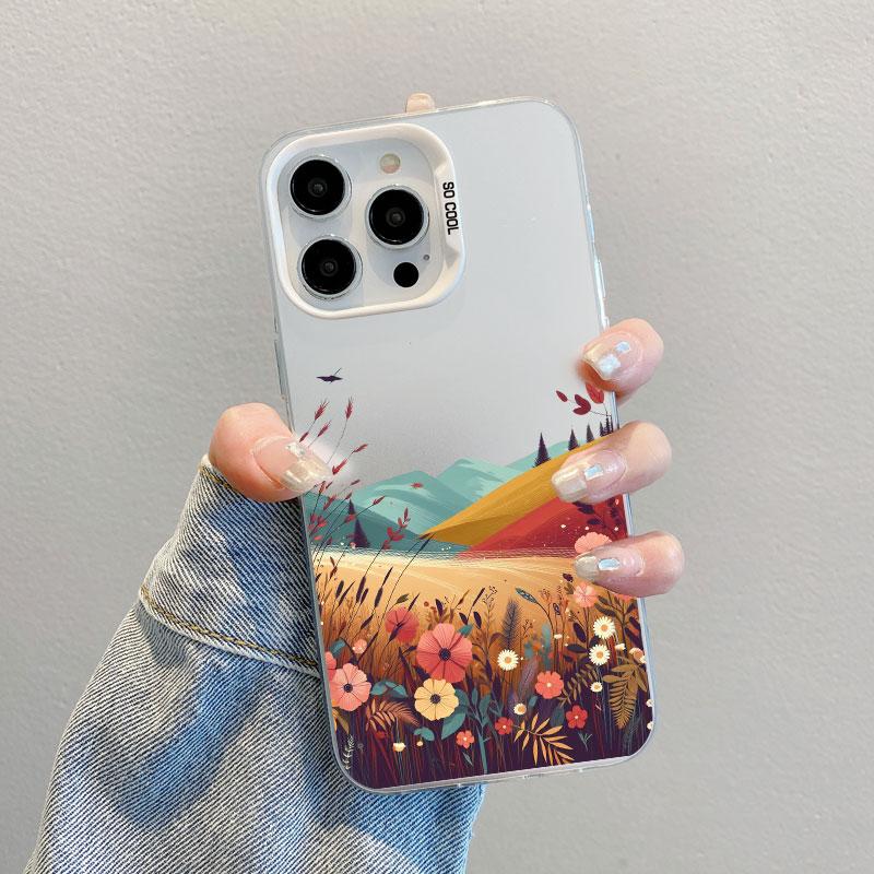 

Pretty Sunset Scenery Pattern Phone Case For iPhone 17 Pro Max 16 15 Pro 14 13 Mini 12 11 XR XS 17Air 16 Plus Hard Matte Cover iPhone XS Max