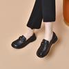 2024 Spring Women's Round Toe Leather Loafers: Korean Style, Comfortable Sheepskin Flats, Exclusive To Physical Stores.