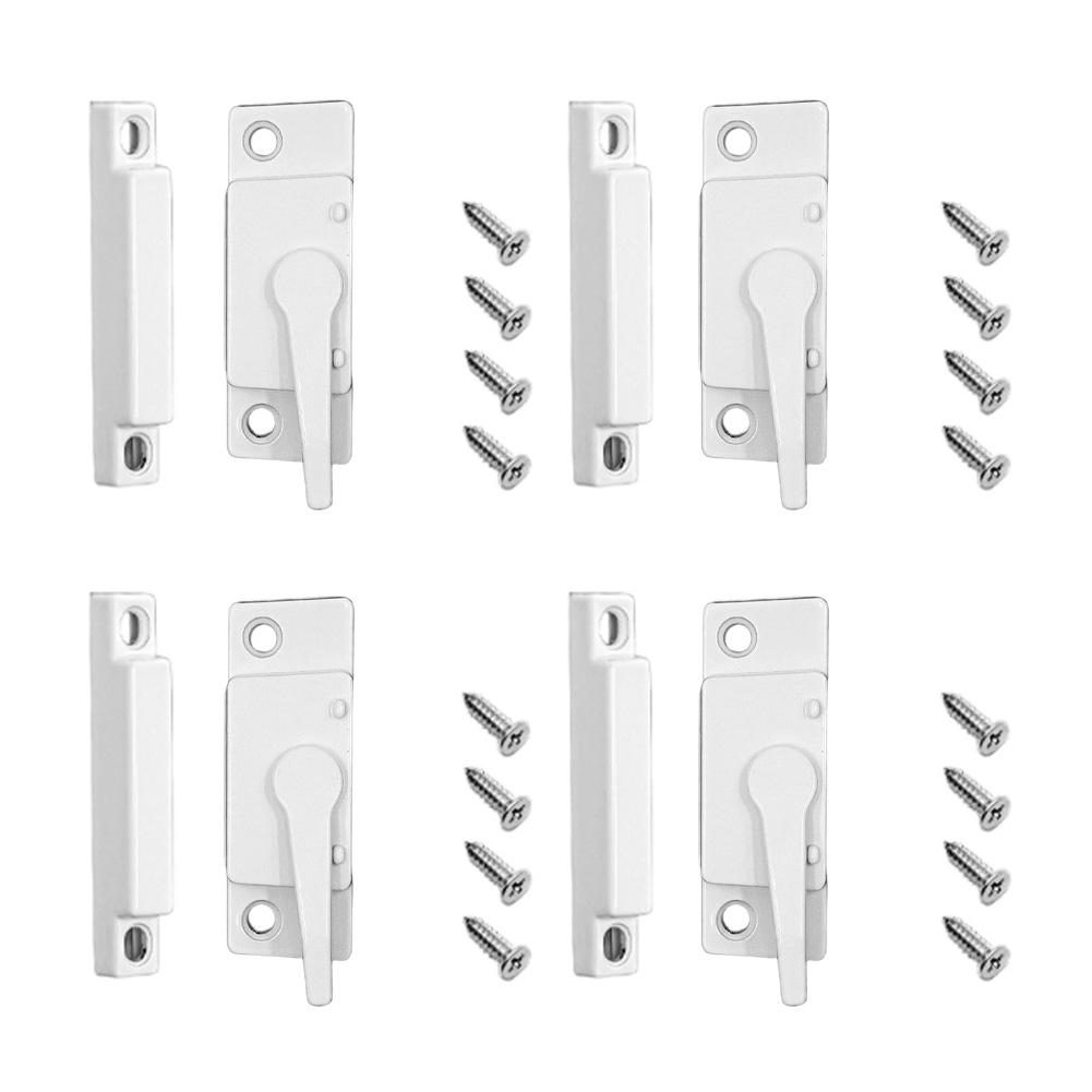 

4pcs/set Window Sash Locks Security Locks For Sliding Window Single & Double-Hung Simple Installation