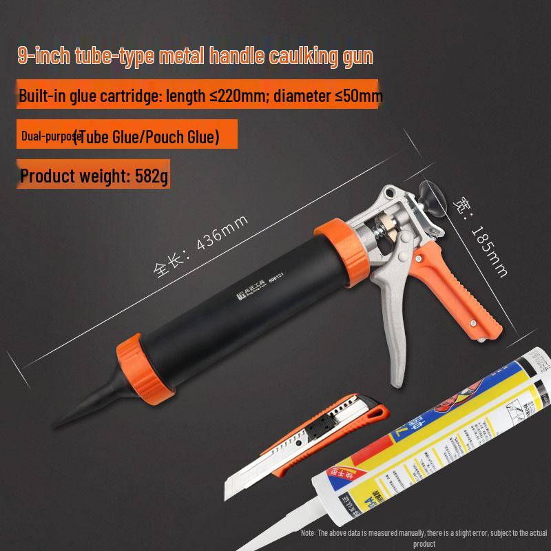 Glass Glue Gun - Silicone Caulking and Sealant Tool for Home Use