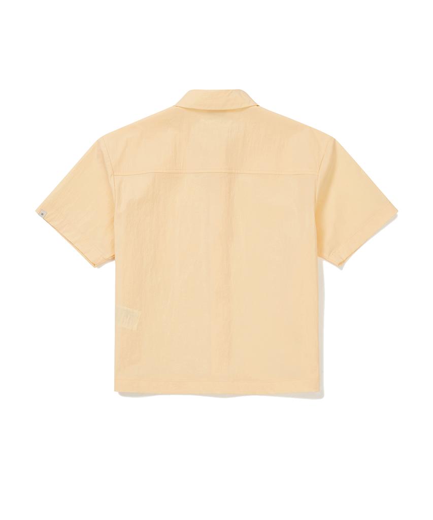 SNOWPEAK Root Women's Semi Crop Pocket Short Sleeve Shirt Luminous Yellow (S24MWRSH61)
