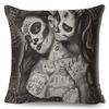 Meico Chicano Sey Women Skull Pillow Case Decor Cartoon Printed Girls Cushion Cover for Sofa Home Car Polyester _,(1)