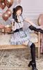 Malymoon Maid Dress Set Gothic Waitress and 9962 6-Piece (Light Gray) - Costume, Black, Gray, Purple,