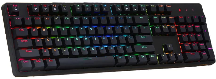 IROK FE104 Gaming Red 104 English USB Mechanical Hot Floating Magnetic Cover Keyboard, Switch, RGB, Quiet, Keys, Tenkeyless, Layout, Wired, Type-A,