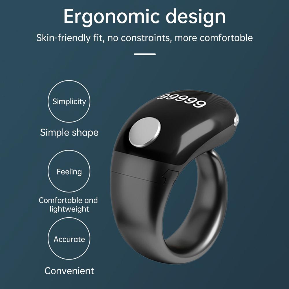 S7 0~9999 Ring Counter Type C Charging Finger Press Ring multi-Channel Counter Inter Changeable Ring Holder OLED Display