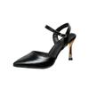 Fashion New Women Shoe for Women Pointed Toe High Heel Sexy Ankle Strap Evening Party Sandal Sweet with Ankle Buckle Strap Zapatos Mujer