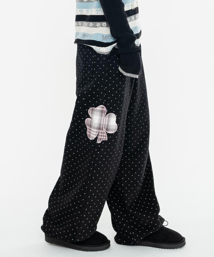 HIGH SCHOOL DISCO Dot Star Clover Sweatpants_Black