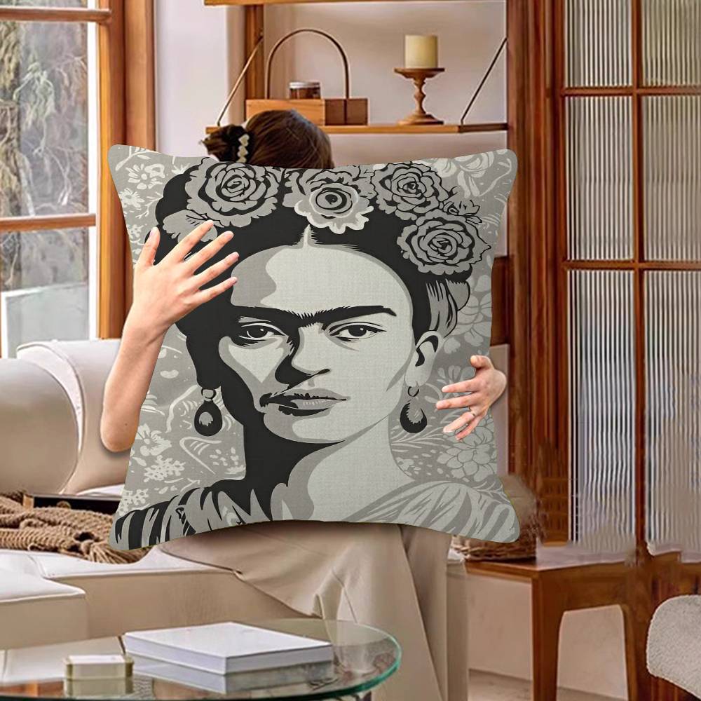 Art Frida Cushion Cover Inches Farmhouse Decor Home Throw Pillow Covers for Couch Decorations