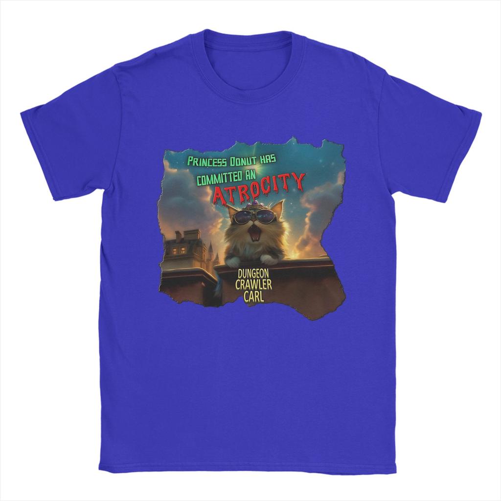 Freizeit Dungeon Crawler Carl Prinzessin Donut hat eine Gräueltat begangen T-Shirts für Herren Baumwoll-T-Shirt Kurzarm-T-Shirts 4XL