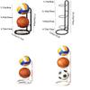 White Ball Storage Basket Carbon Steel Football Display Rack  Indoor