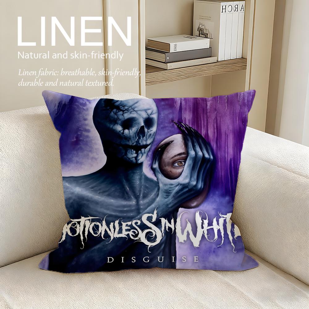 Music Motionless In White Cushion Cover Pillowcase Set Pcs x x Breathable Washable Sofa Cushion Cover
