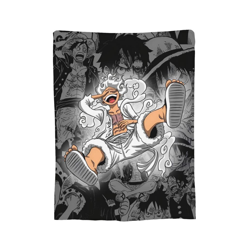 Zoro Wanted Luffy Anime Blanket Flannel Throw Blanket Bedroom Sofa Printed Ultra-Soft Warm Bedsprea,