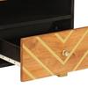 Coffee Table Brown and Black 80 x 54 x 40 cm Solid Mango Wood
