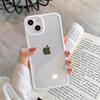 Şeker darbeye dayanıklı silikon tampon telefon kılıfı için iPhone 14 11 12 13 Pro Max X XS XR 8 7 artı SE şeffaf koruma arka kapak