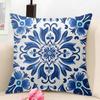 Resortstyle Patterns Cushion Cover Natural Linen Organic Fabric DoubleSided Printing Couch Pillow Covers Home Decor