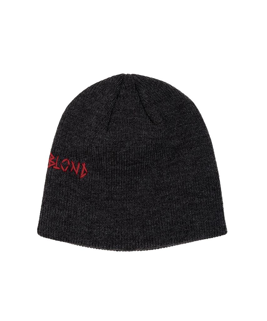 BLACKBLOND Vividi Embroidered Logo Piercing Beanie (Charcoal)