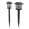 2Set LED Solar Lawn Light Waterproof Small House Shaped Stake Light Walkway Light White Light