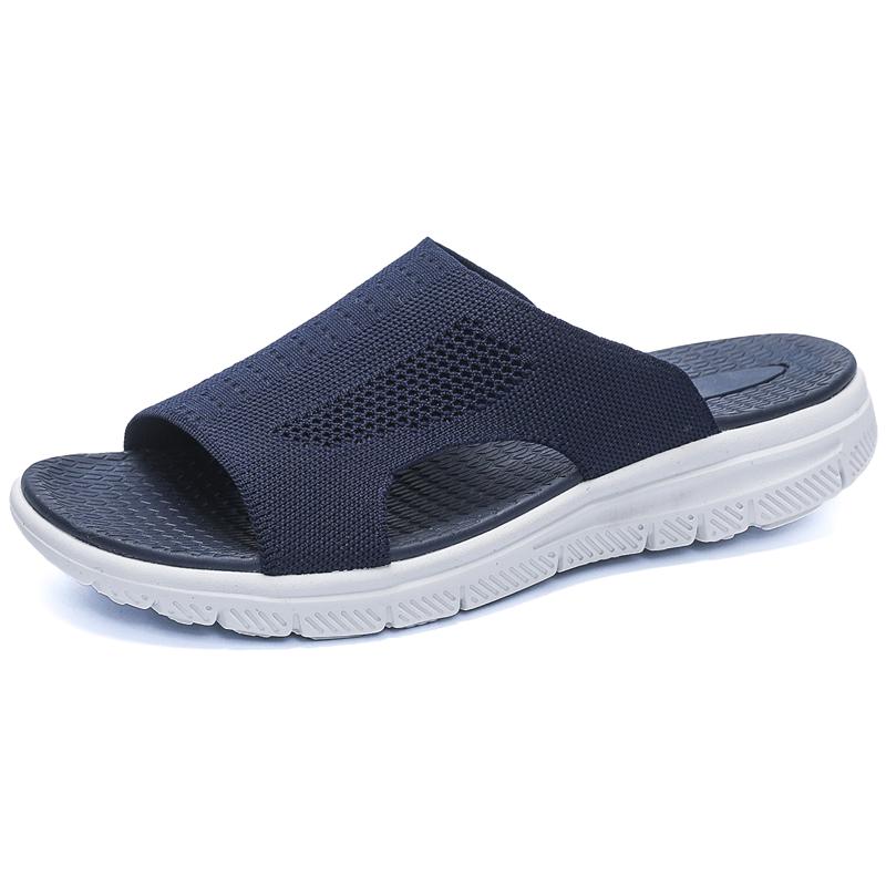 Fashion Top Quality Men Slippers Breathable Couples Outdoor Indoor Sandals Concise Comfy Slides Casual Shoes Non-slip Home Bedroom Flats
