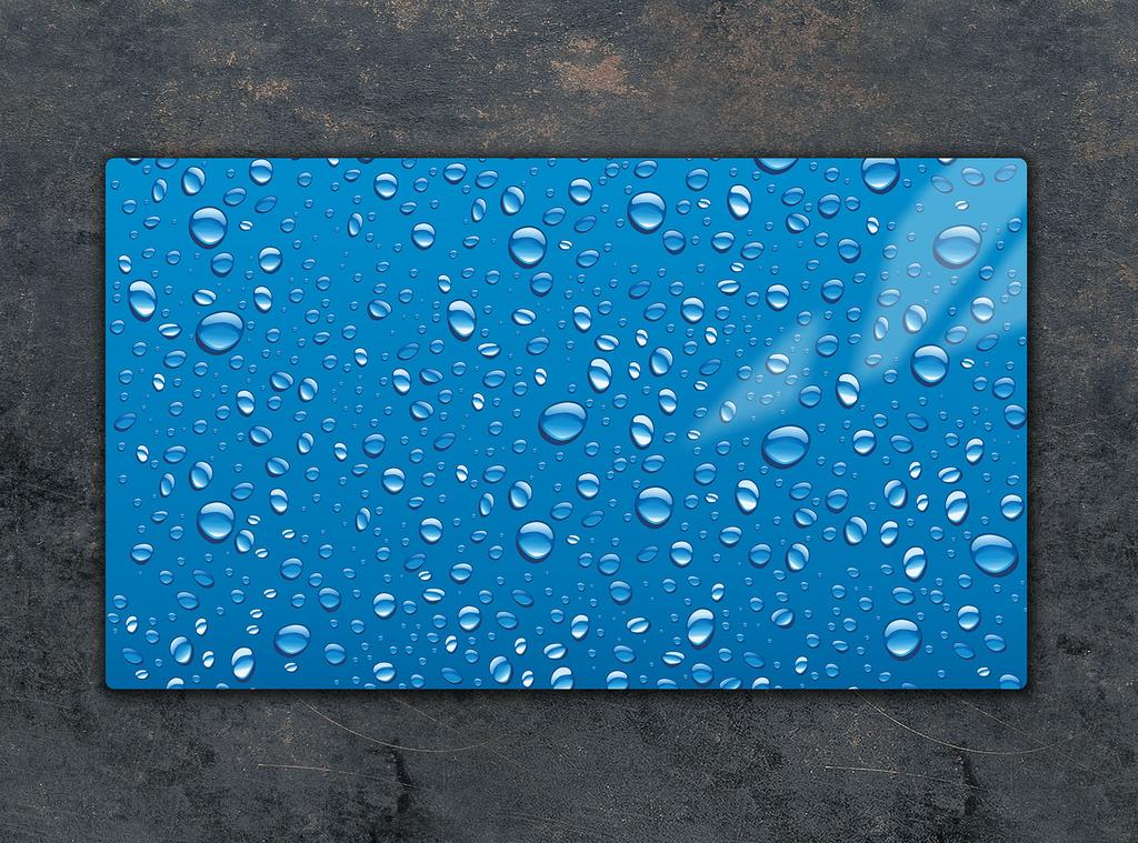 GLAS-SCHNEIDEBRETT 52x30 TROPFEN