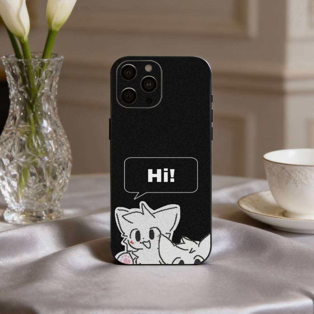 1PC C-Cute B-Boykisser -R Phone Case For iPhone 17,16,15,14,13,12,11 Plus,Pro Max,XS,Soft Silicone Black Cover iPhone12PRO