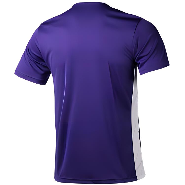 Adidas Retro Logo Printed Comfortable Breathable Quick-Dry Training Short Sleeve Football Shirt Men Tops Purple CD8374