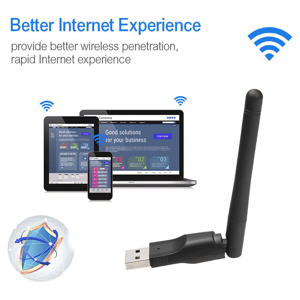 WIFI USB Adapter MT7601 150Mbps USB 2.0 WiFi Wireless Network Card 802.11 B/g/n LAN Adapter With Rotatable Antenna
