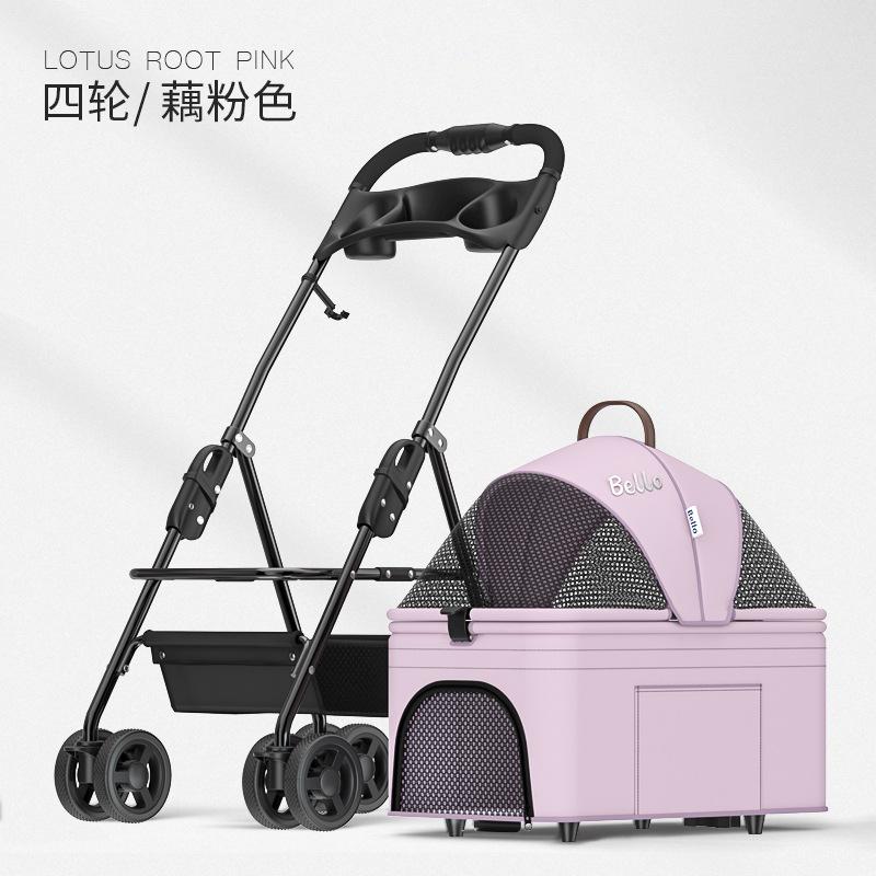 Foldable Pet Stroller for Small Dogs and Cats Portable Dog Cart for Teddy Dogs and Kittens Outdoor Use Wholesale