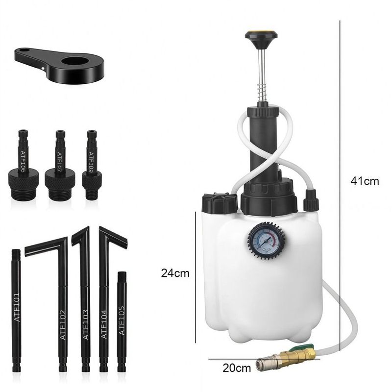 With Adaptors 3L Manual Transmission Fluid Pump Save Time Pressure Pumping Car Manual Brake Fluid Bleeder Kit Professional