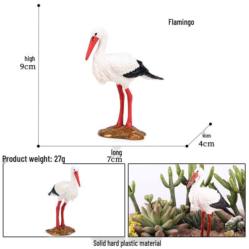 Children's Animal Simulation Toy Set: Eagle, Falcon, Secretary Bird, Owl Figurines