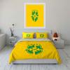 Yellow Bedding, Green Emblem. Bedding Sets Duvet Cover Sets Duvet Covers Pillowcases(1 * Duvet Cover 2 * Pillowcases, Without Duvet Insert)