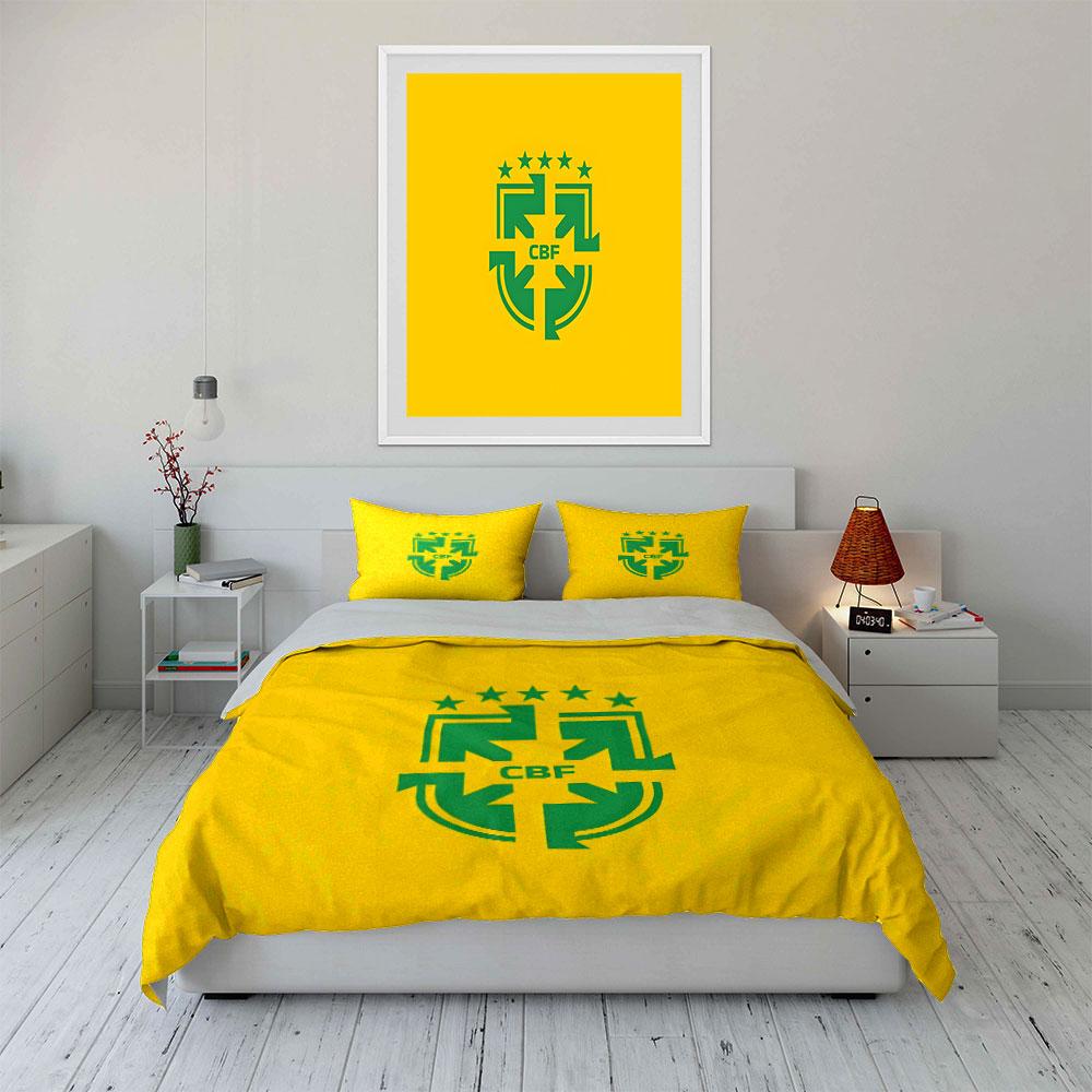 Yellow Bedding, Green Emblem. Bedding Sets Duvet Cover Sets Duvet Covers Pillowcases(1 * Duvet Cover 2 * Pillowcases, Without Duvet Insert)