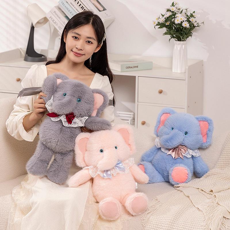 Cute Cute Baby Elephant Doll Plush Toy Elephant Doll Girl Bag Child Company Soothing Doll