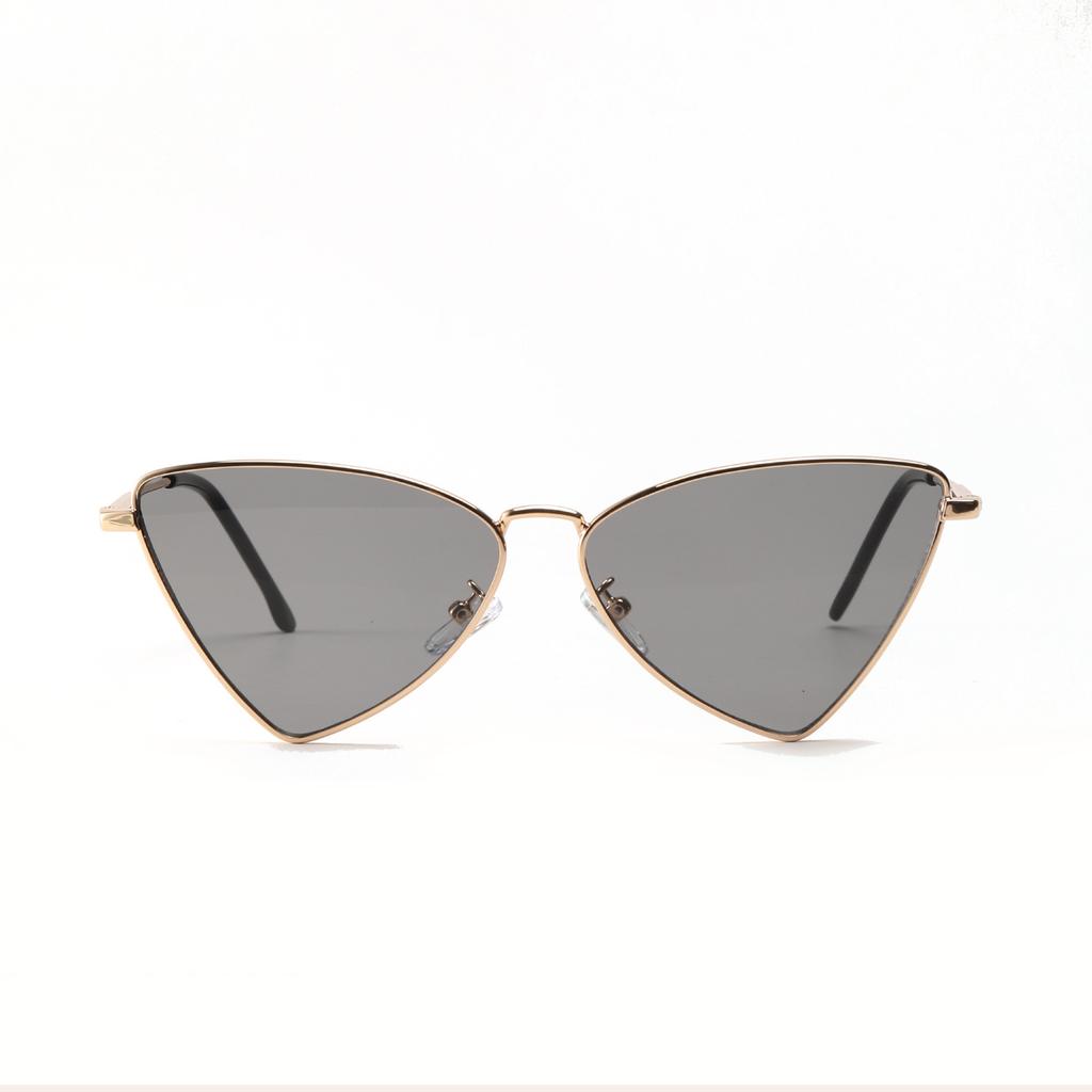 Glasses S1191 Butterfly Triangular Metal Small Frame All Black Sunglasses Women'S Sunglasses Men'S