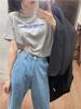Summer version of the new loose short model, be careful with the machine, open-button letter printing, super fire short-sleeved T-shirt, top for women