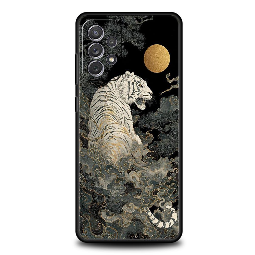 Animal White Tiger Phone Case for Samsung Galaxy A17 A13 A15 A25 A35 A51 A55 A71 A21S A11 A31 A41 A23 A53 A73 5G A03S A05s Cover