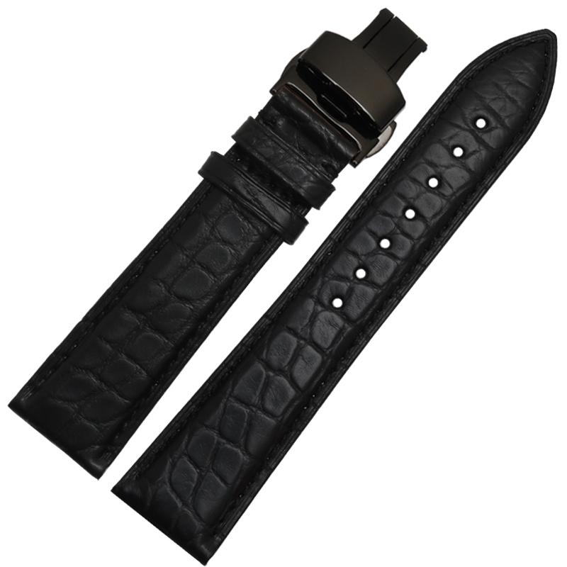 Pasek ze skóry aligatora 18 mm 20 mm 21 22 mm Bransoleta ze skóry naturalnej wysokiej jakości pasek do zegarka ręcznie robiony pasek do zegarków akcesoria
