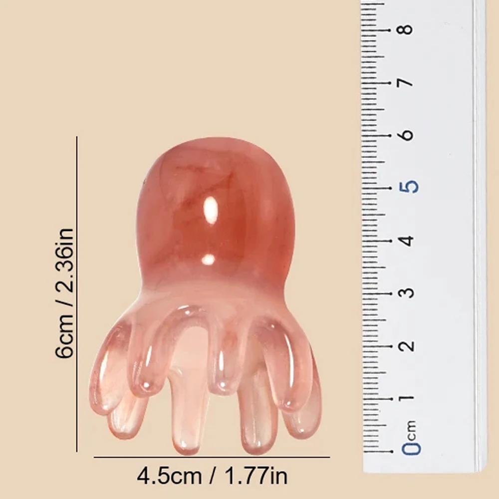 Octopus Head Massager Scalp Scratcher Deep Massage Tools 8 Tentacles Acupressure Gua Sha Manual Body Massage Tool