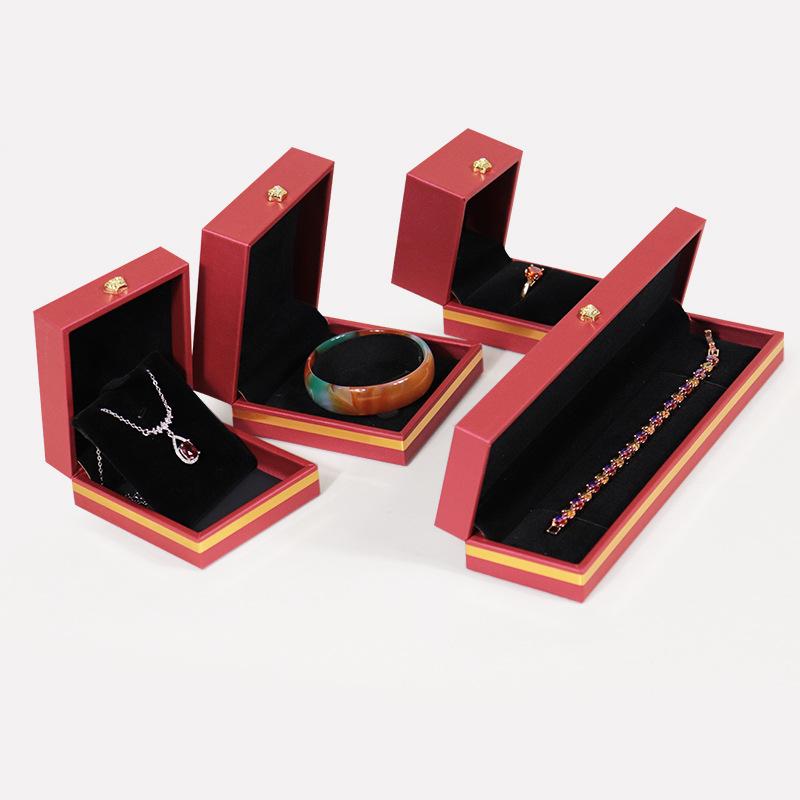 Gold-Edged Jewelry Box: Versatile Holder for Rings, Necklaces, Bracelets, Crowns, and Long Chains