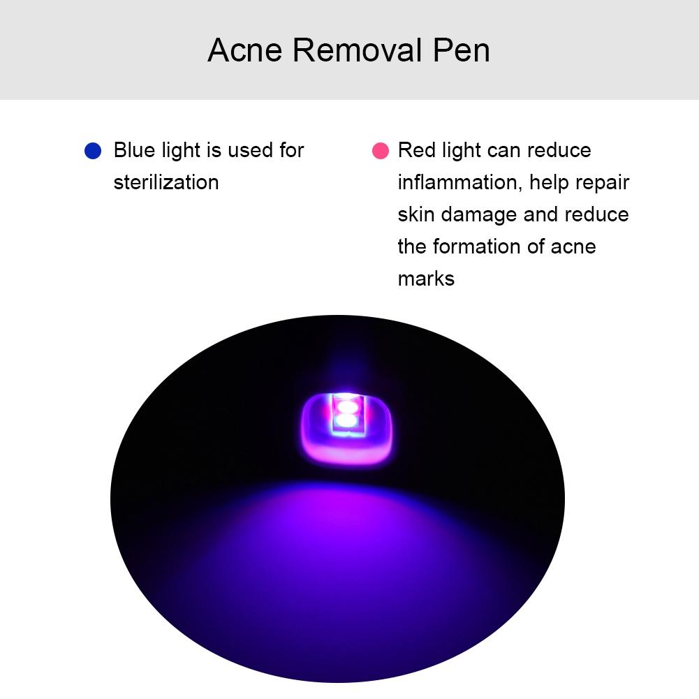 Stilou portabil cu LED pentru terapie luminoasă pentru îndepărtarea coșurilor, instrument de reparare a pielii