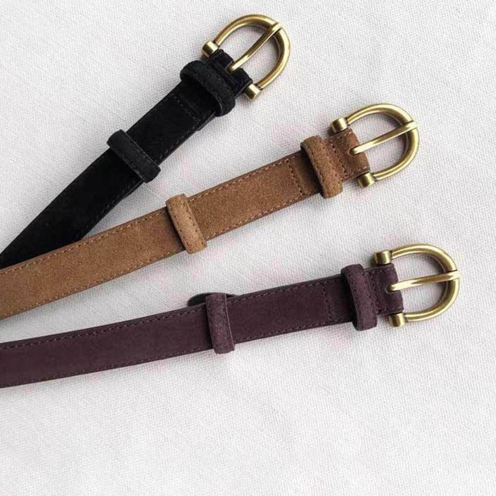 Casual Suede Leather Belt Trendy Business Waist Strap Women Trouser Dress Belts  Gifts