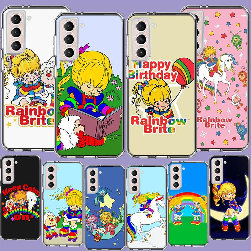 R-Rainbow Cute Brite Phone Case For Galaxy A14 A24 A34 A54 Samsung A02S A12 A22 A32 A42 A52 A72 A13 A33 A53 5G A03 A03S A23 A73