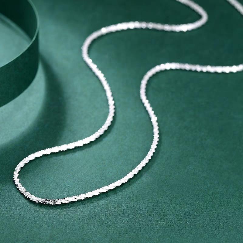 

Блестящее ожерелье с песочным блеском Цыганская река Ожерелье-колье Каулифлауэр Цепочка на ключицу Обычная цепочка Для ношения в несколько слоев Блеск Для девушки