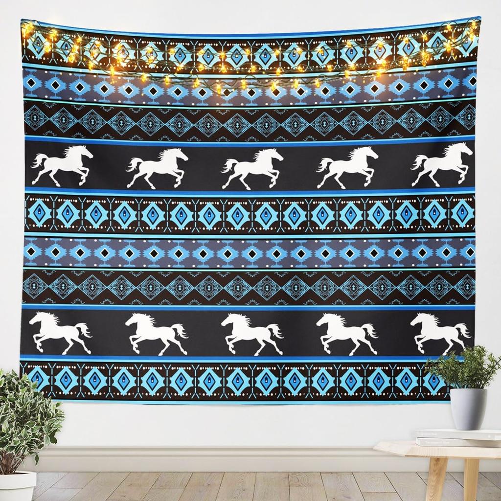 Western Wall Hanging Boho Aztec Wall Tapestry Kids Boys Girls Cowboy Cowgirl Horse Dreamcatcher Tapestry Luxury Southwestern