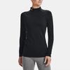 Under Armour Logo High Neck Sports Printed Long Sleeve Raglan T-Shirt Women Tops Black 1368702-001