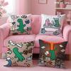 Cartoon Art Joguman Cushion Cover Soft Short Plush Double-Sided Printing Home Decor Machine Washable Pillow Case Gift