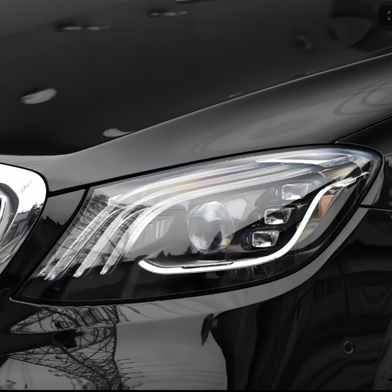 Coperchio Posteriore Faro Compatibile per Mercedes-Benz Classe S W222 (2018-2020) - Coperchio Base Anteriore in Plastica Nera.