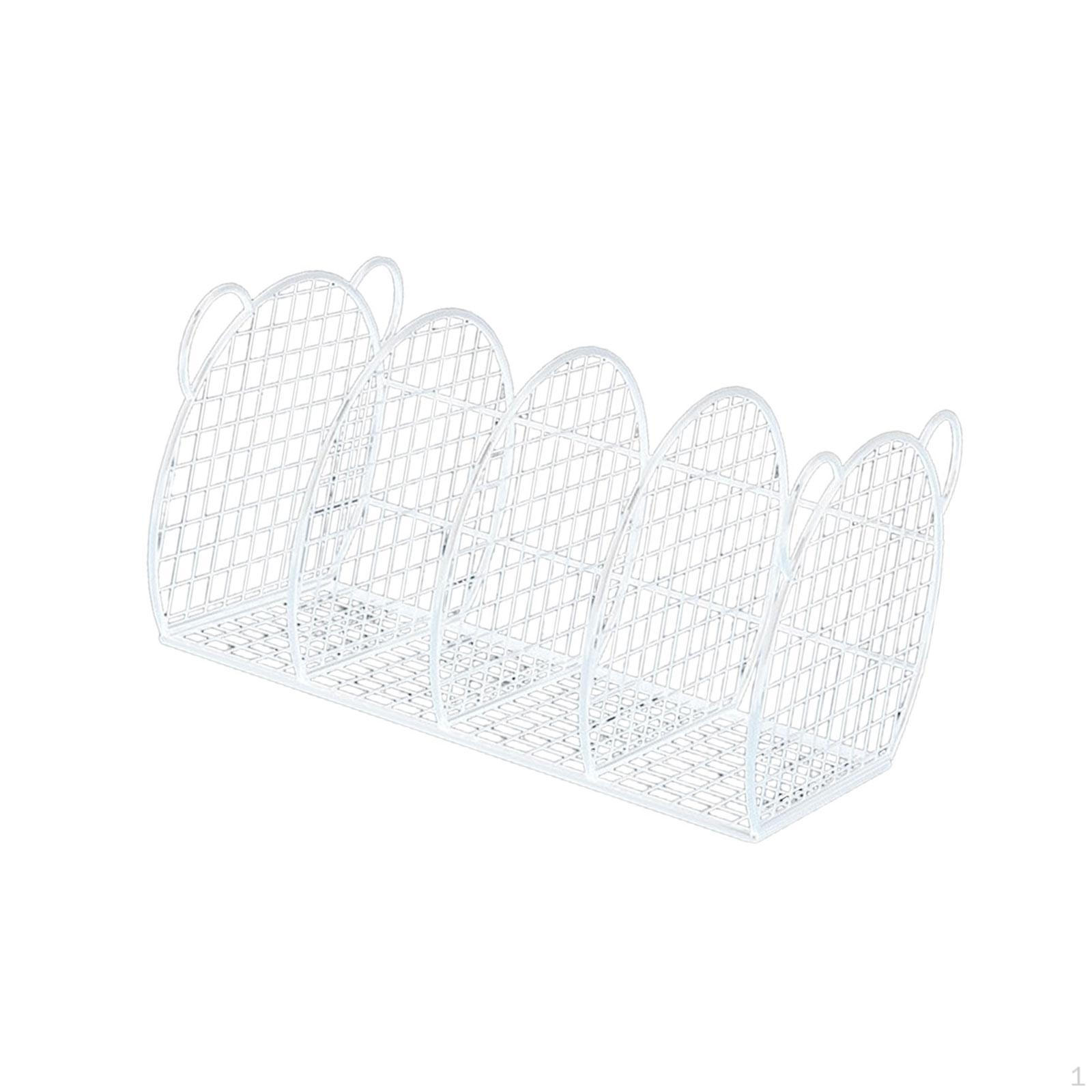 

Bookends Book Stand Four Section File Display Sturdy Desk Organizer Rack for Study Room чорний