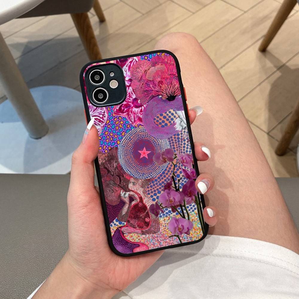Popular Artist K-KusamaS Pumpkin Art Phone Case For IPhone 14 11 12 13 Mini Pro Max 8 7 Plus X XR XS MAX Translucent