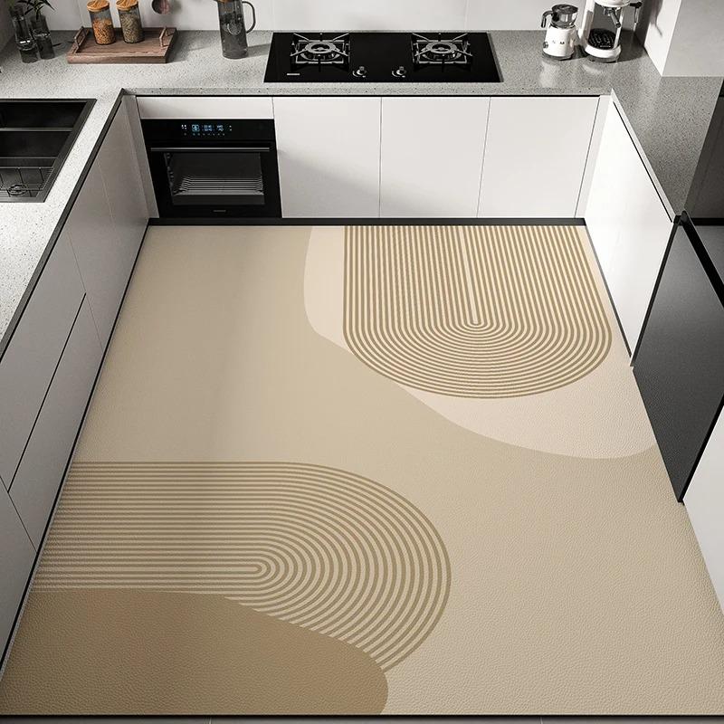 Light Luxury Kitchen Floor Carpet Living Room Foldable Doormat Machine Washable Coffee Table Mat Bedroom Fluffy Big Size Rug